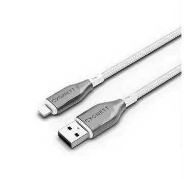 Cygnett Armoured Braided Lightning to USB-A Cable 2m Wit