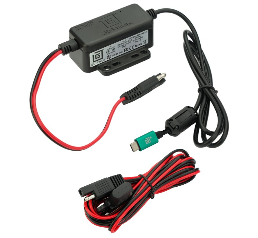 GDS® Modulaire 10-30V Power Delivery Hardwire Lader met Male USB Type-C