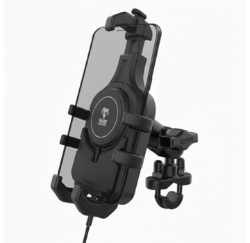 RAM Mount Quick-Grip™ Pro Qi2 15W Waterdichte Motor Telefoonhouder met U-Beugel