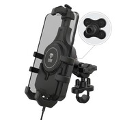 RAM Mount Quick-Grip™ Pro Qi2 15W Waterdichte Motor Telefoonhouder met U-Beugel en Trillingsdemper