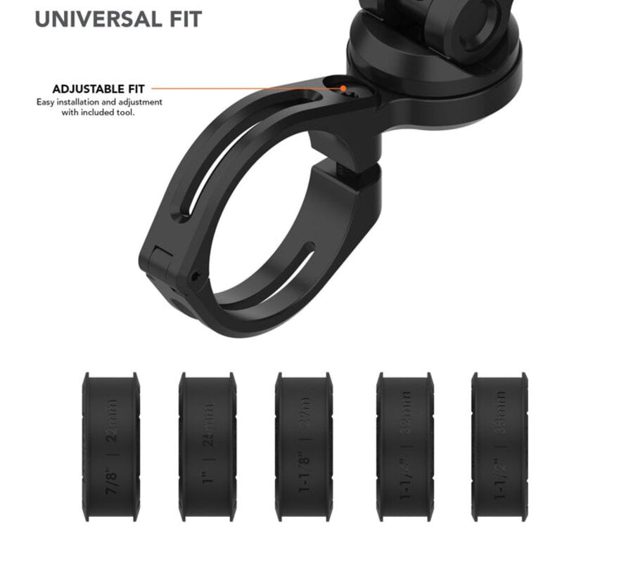 Motor stuurbeugel voor Rokform case + Rokform draadloze oplader met trillingsdemper