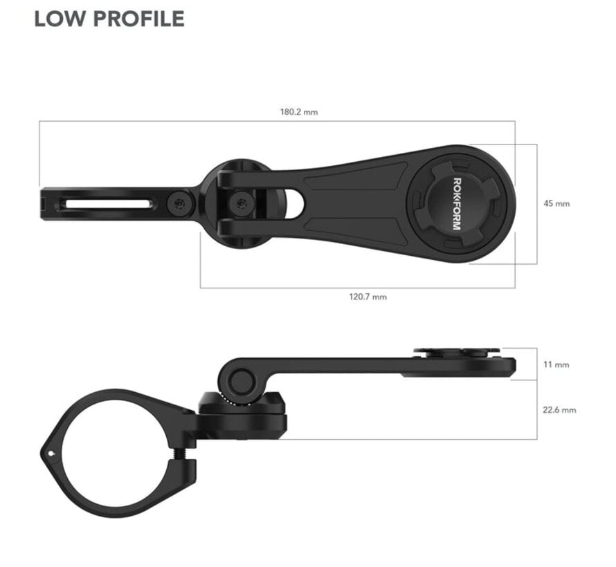 Motor stuurbeugel voor Rokform case + Rokform draadloze oplader met trillingsdemper