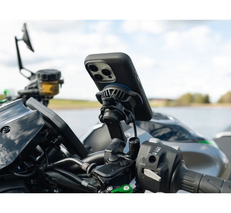 Motor Stuurstang Mount Pro + 12V-24V Waterproof Wireless Charging Head + Vibration Dampener