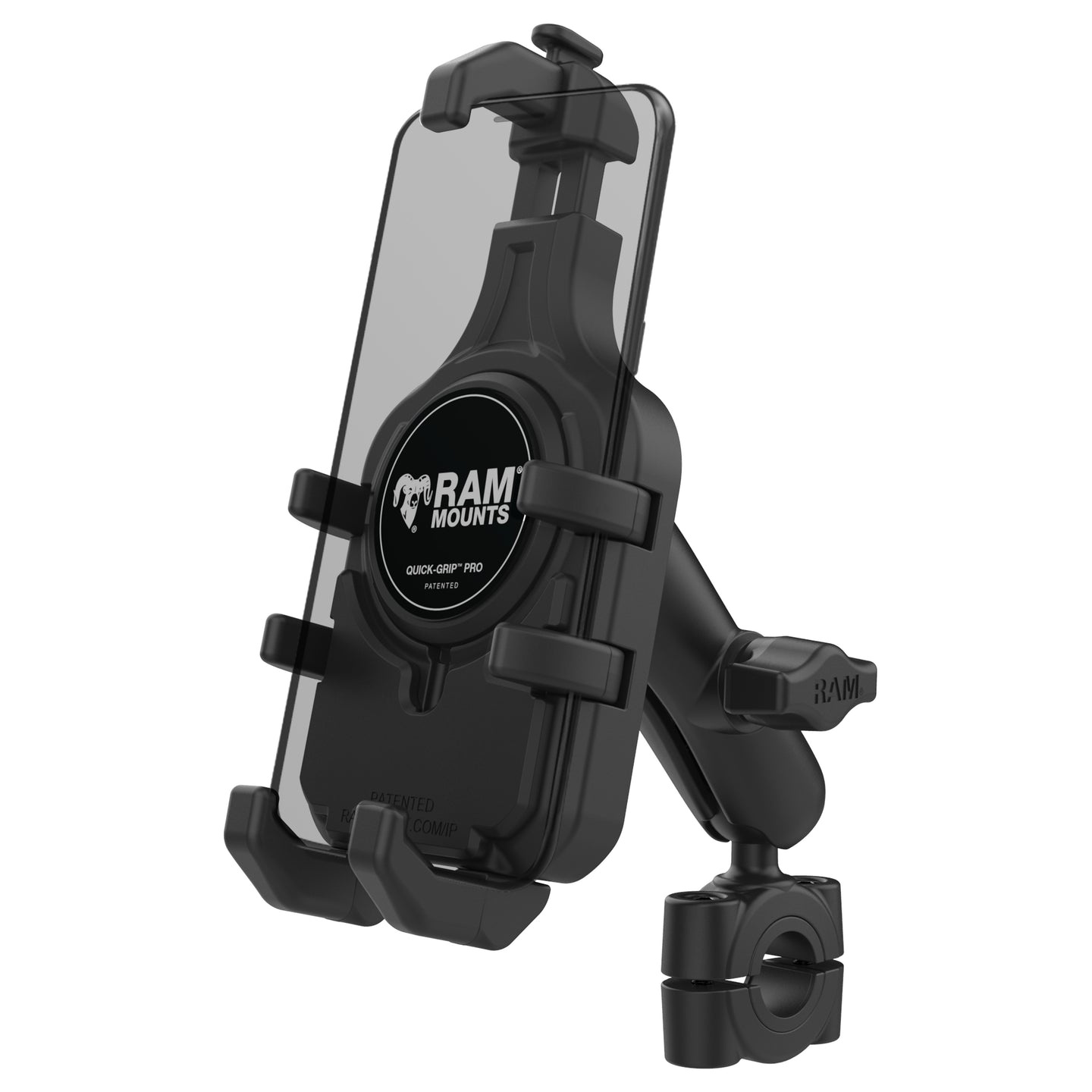 RAM Mount Quick-Grip™ Pro telefoonhouder met Medium Torque™ basis