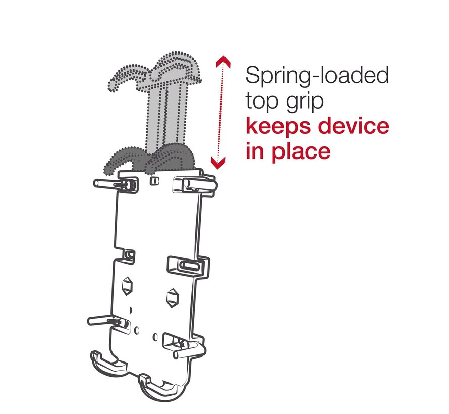 Quick-Grip™ XL telefoonhouder met Medium Torque™ basis