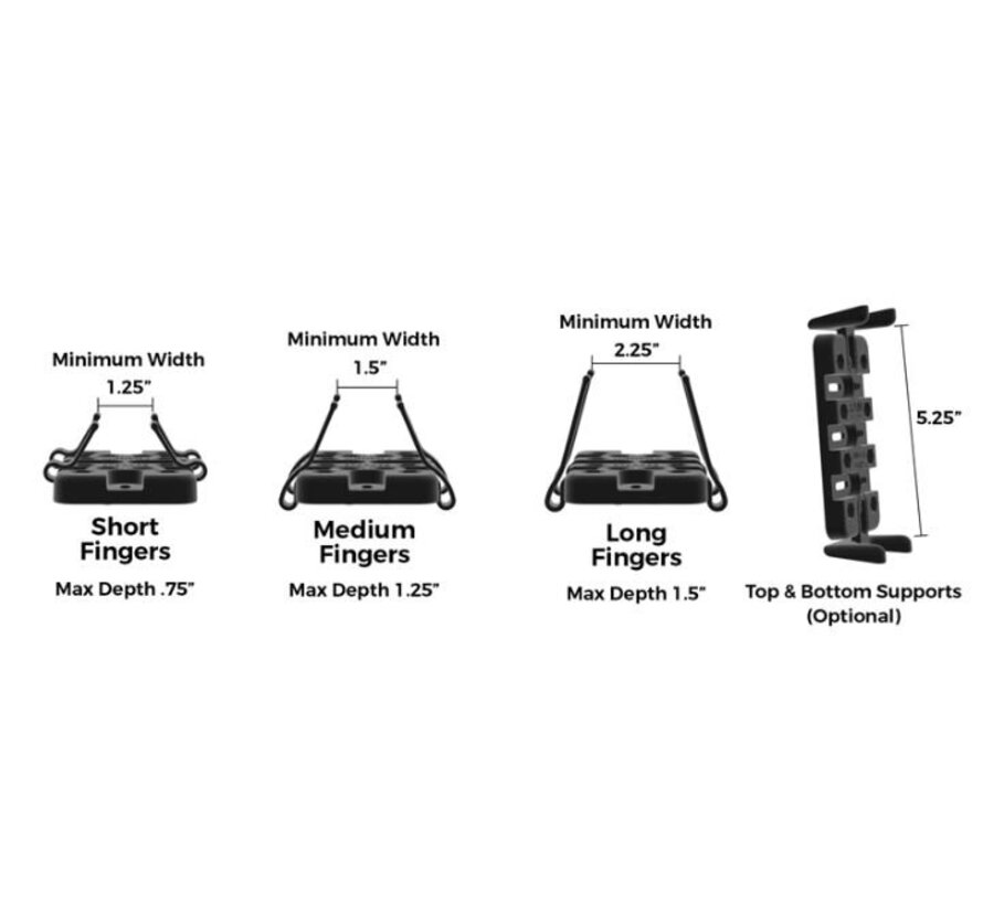 Universele Finger-Grip™-montage met Medium Torque™-basis