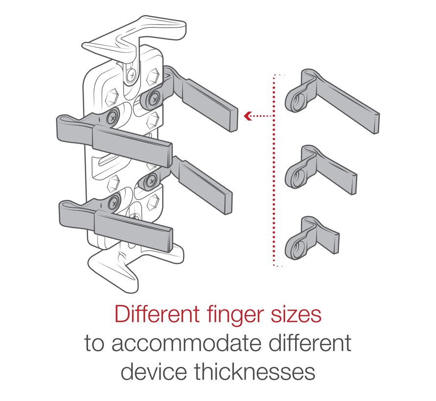 Universele Finger-Grip™-montage met Medium Torque™-basis