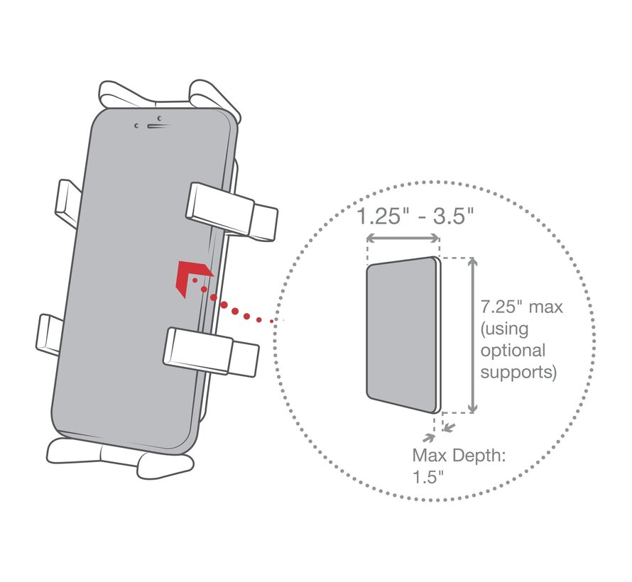 Universele Finger-Grip™-montage met Medium Torque™-basis
