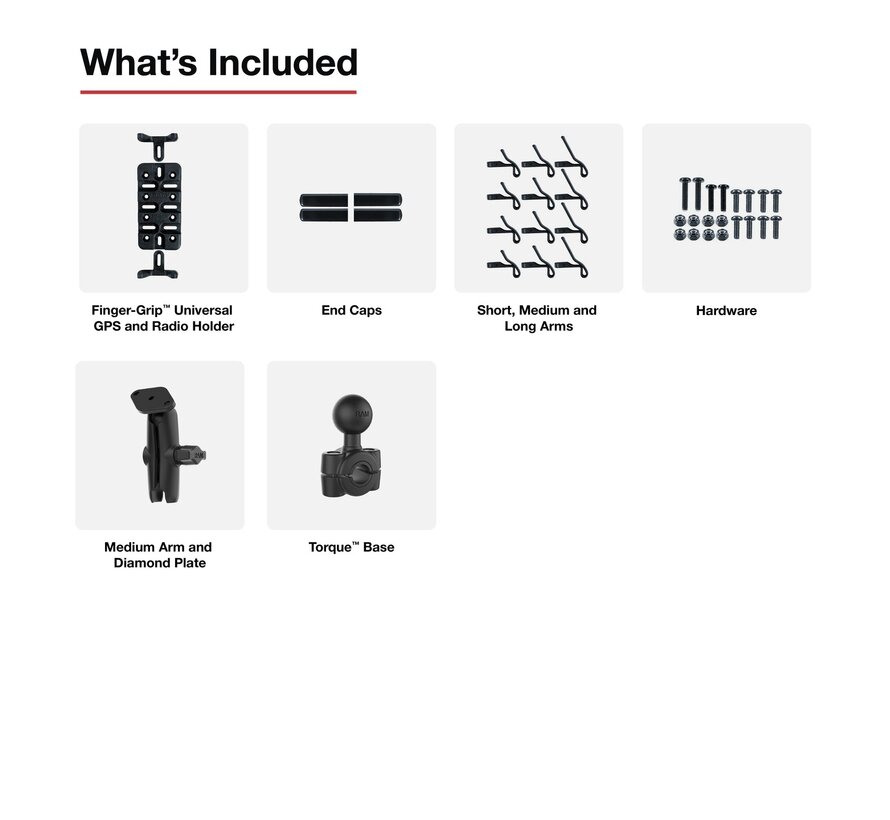 Universele Finger-Grip™-montage met Medium Torque™-basis