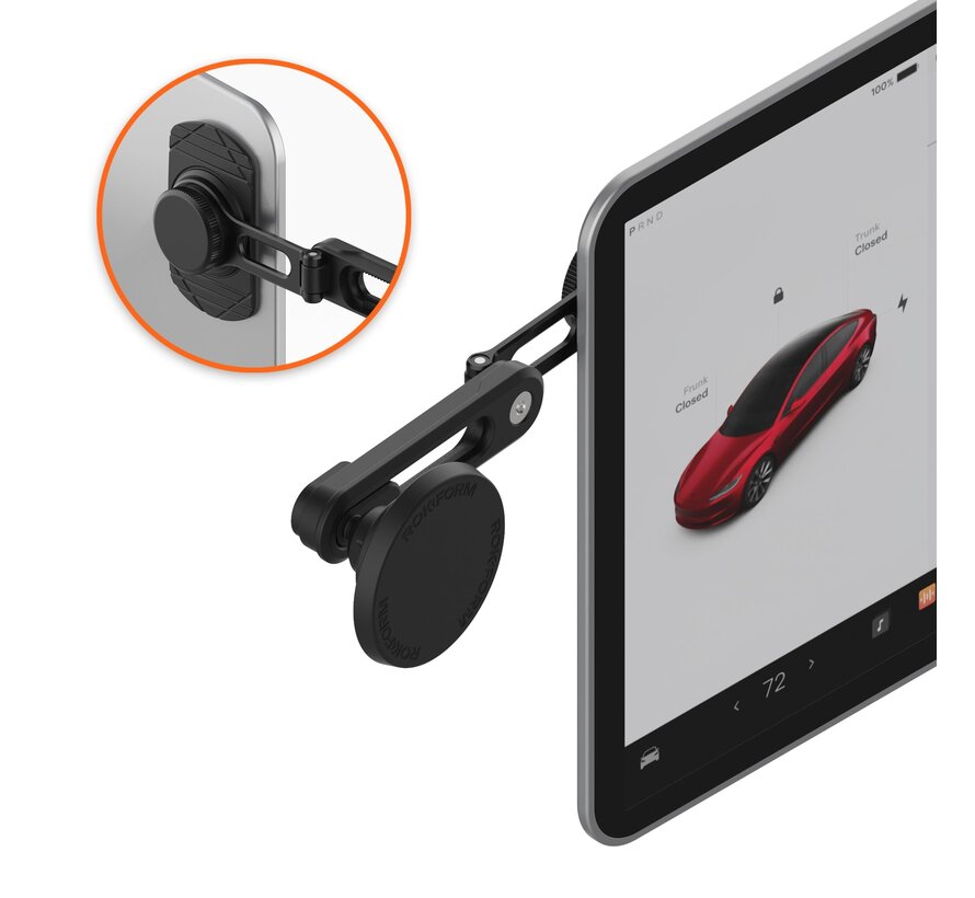 Autotelefoonhouder met oplader voor op het scherm