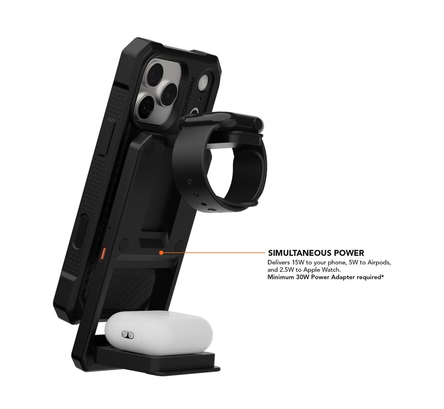 3-in-1 opvouwbare draadloze oplaadstandaard