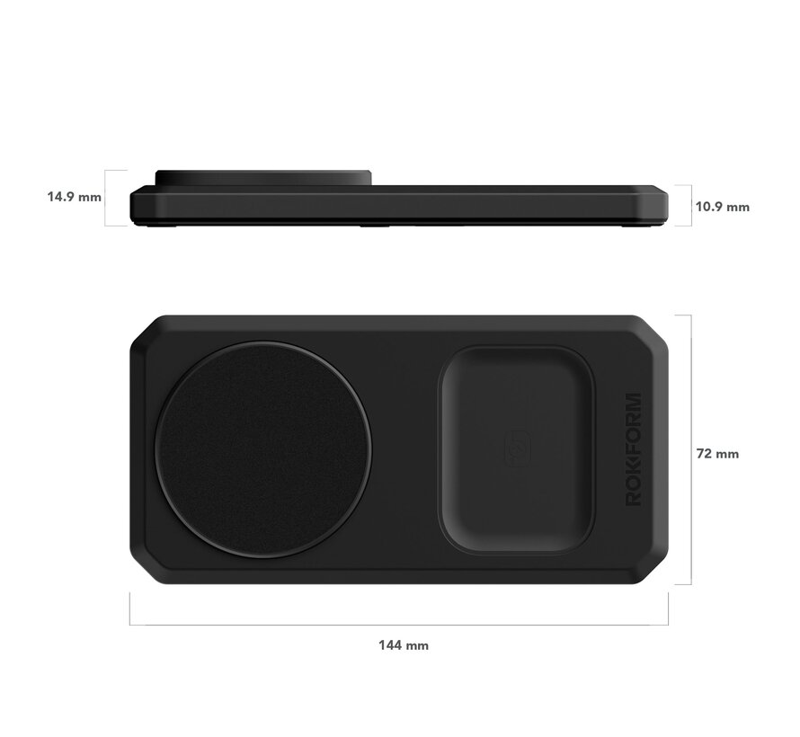 3-in-1 opvouwbare draadloze oplaadstandaard
