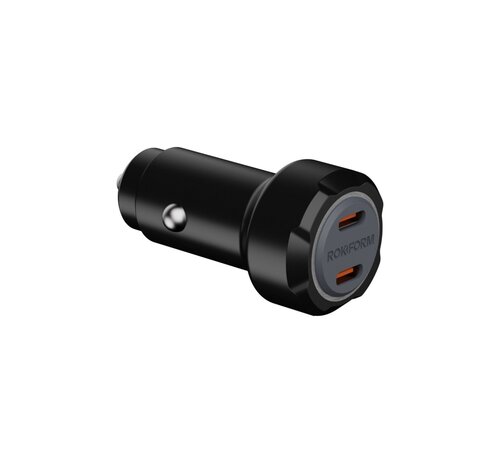 Rokform 30W dubbele USB-C 12V autolader