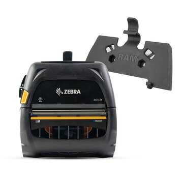 RAM Mount Quick Release Printer Holder for Zebra ZQ521 Series