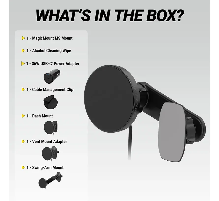 MagicMount Pro 5-in-1 draadloze lader Qi2 (25w)