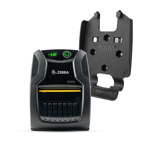 RAM Mount Quick Release Printer Holder for Zebra ZQ310 Series