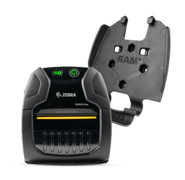 RAM Mount Quick Release Printer Holder for Zebra ZQ320 Series