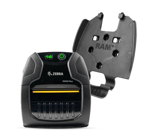 RAM Mount Quick Release Printer Holder for Zebra ZQ320 Series