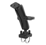 RAM Mount dubbele U-beugel railbevestiging voor kleinere rails met diamantplaatadapter