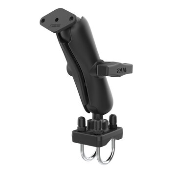 RAM Mount dubbele U-beugel railbevestiging voor kleinere rails met diamantplaatadapter