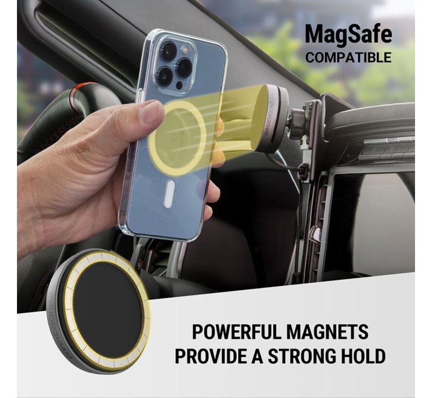MagicMount Elite Qi2  25w charge Magsafe met AMPS/3M montage