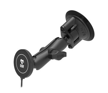 RAM Mount Twist-Lock™ zuignapmontage met Qi2 15W Draadloze oplader