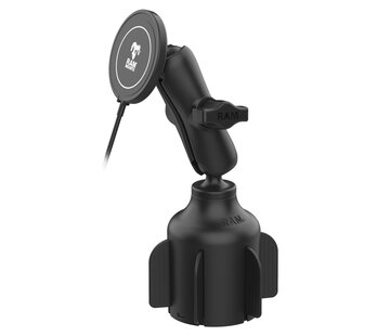 RAM Mount Stubby™ Bekerhouder Montage met Qi2 15W Draadloze Oplader