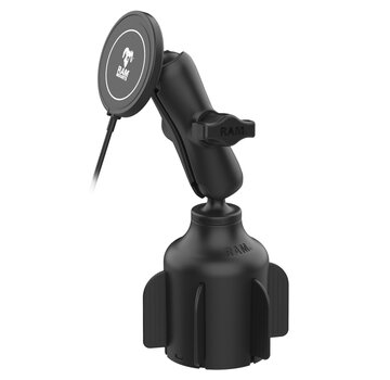 RAM Mount Stubby™ Bekerhouder Montage met Qi2 15W Draadloze Oplader