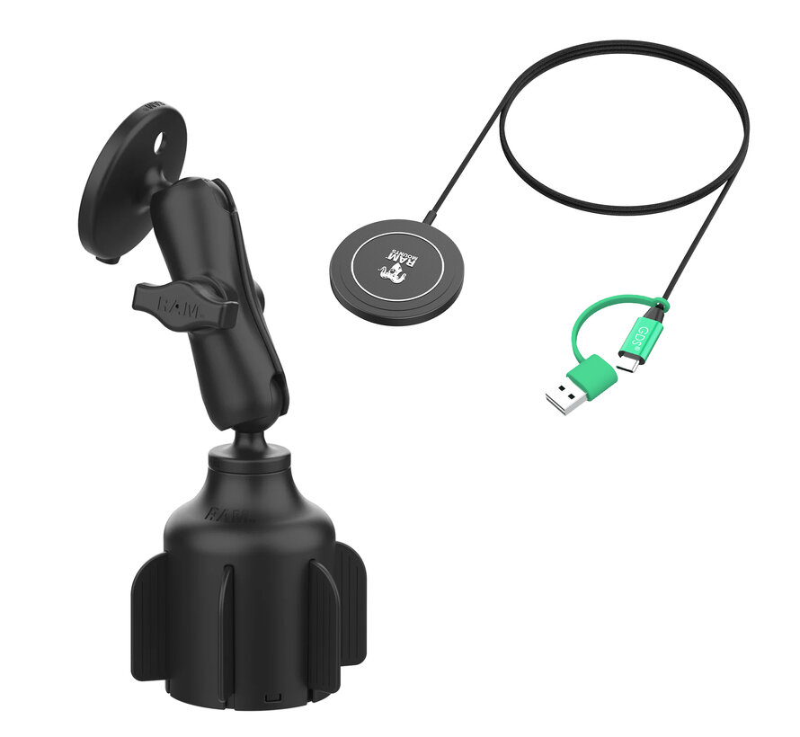 Stubby™ Bekerhouder Montage met Qi2 15W Draadloze Oplader