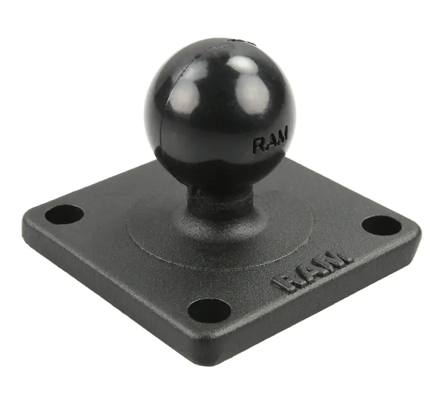 B-Kogel (25 mm) Aluminium Base Vierkant 51 x 51 mm - RAM-B-202U-22