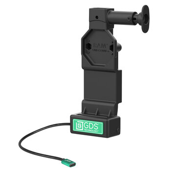 RAM Mount GDS® Uni-Conn™ Dock met voedingaansluiting en ontgrendelingsknop