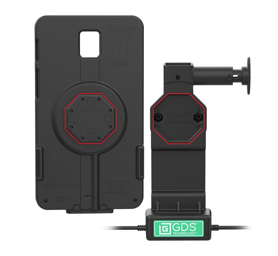 GDS® Uni-Conn™ Dock met voedingaansluiting en ontgrendelingsknop