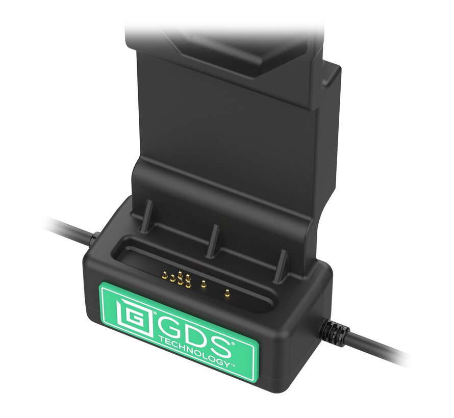 GDS® Uni-Conn™ Dock met voedingaansluiting en ontgrendelingsknop