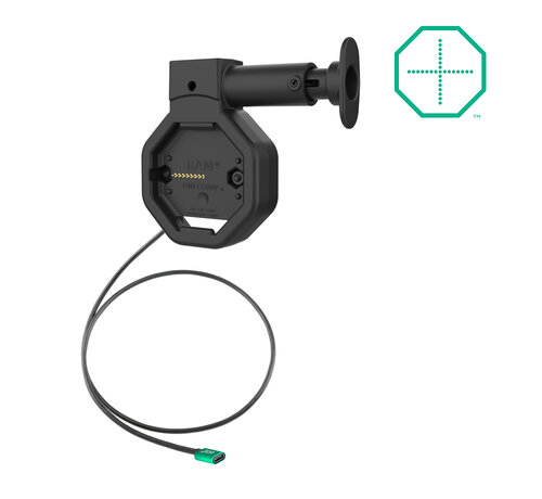 RAM Mount GDS® Uni-Conn™ Klik-In Dock met USB-C Connector en ontgrendelingsknop
