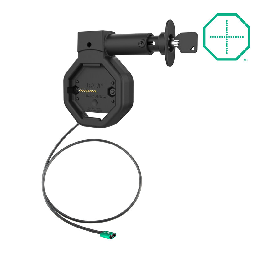 GDS® Uni-Conn™ Klik-In Dock met  USB-C Connector en ontgrendelingsknop
