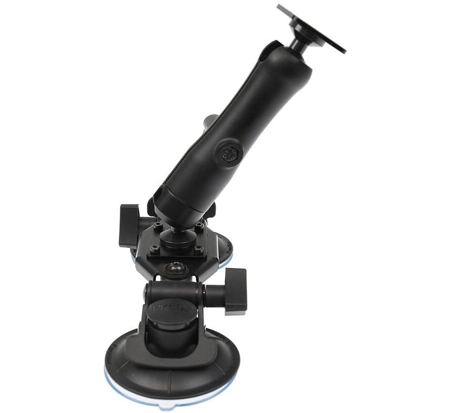 Dubbele zuignap base mount met 9" Pedestal Mount