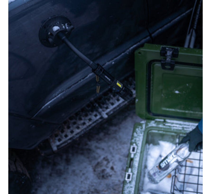 Heavy Duty zuignap zaklampbevesting met zaklamp