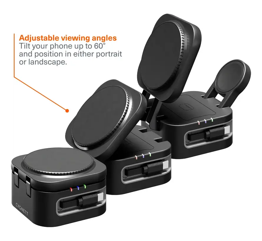MagStand 3-in-1 Draadloze Oplader - Opvouwbaar