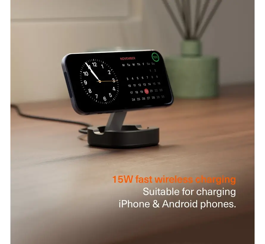 Chargebase Qi2.0 Opvouwbare Draadloze Oplader