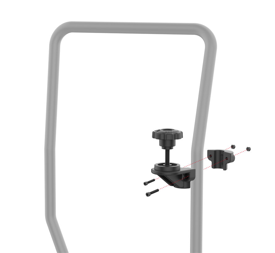 90-graden Zwenkarm Flensbasis voor Tough-Bar™