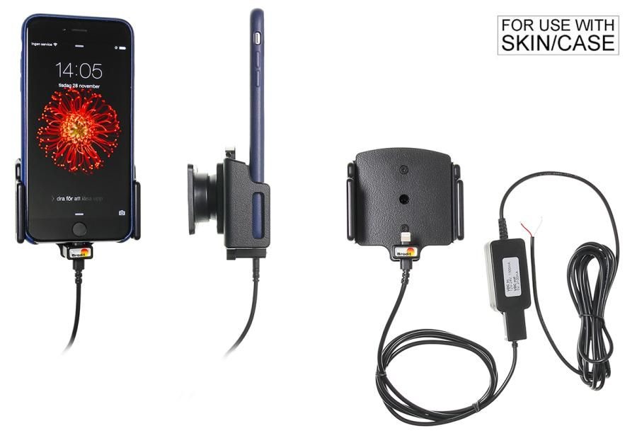 Brodit houder lightning verstelb 62-77/2-10mm usb-A fixed