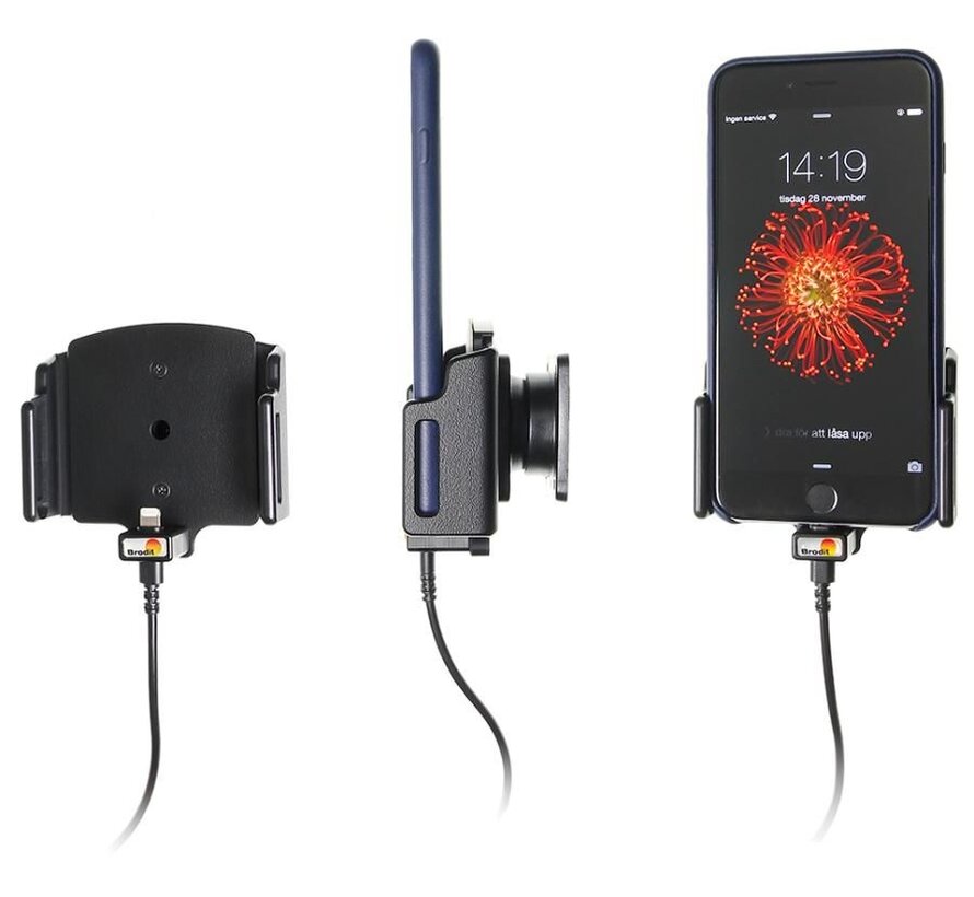 houder lightning verstelb 62-77/2-10mm usb-A fixed