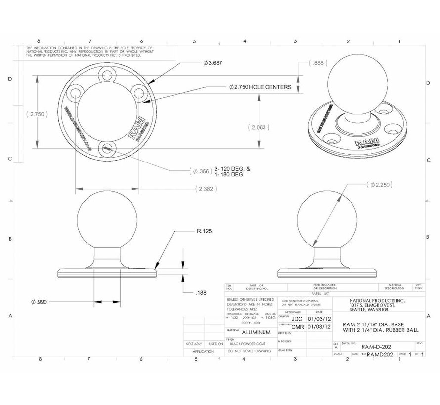 RAM-D-202U D-Kogel