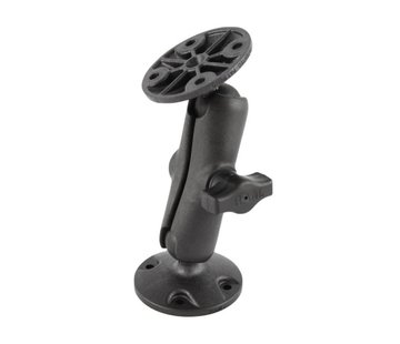 RAM Mount Montageset met Dubbele Socketarm en Ronde Basis