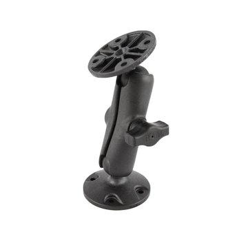 RAM Mount Montageset met Dubbele Socketarm en Ronde Basis