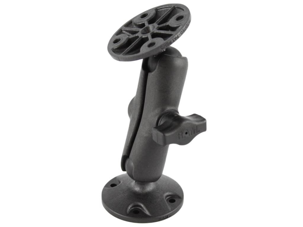 RAM Mount Montageset met Dubbele Socketarm en Ronde Basis
