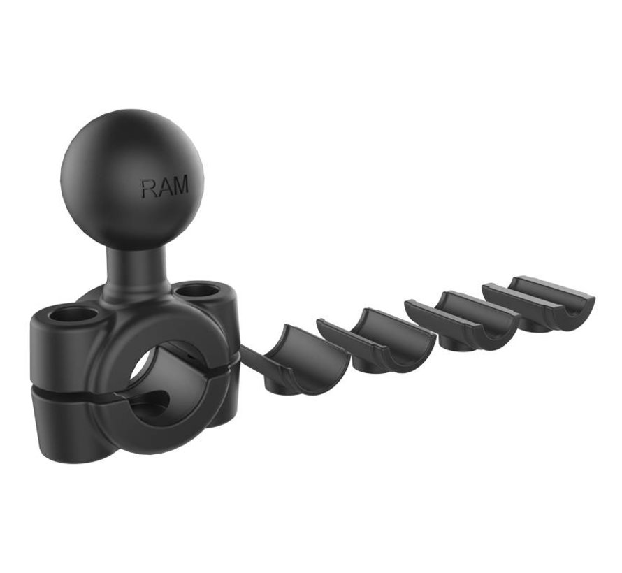 Torque™ 3/8" - 5/8" Diameter Mini Rail Base with 1" Ball and X-Grip® for 7-8" Tablets