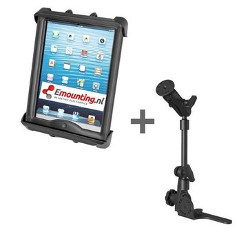 RAM Mount Universal No-Drill POD HD mount met iPad 9.7-10.5/TAB A/S dikke cases tablethouder