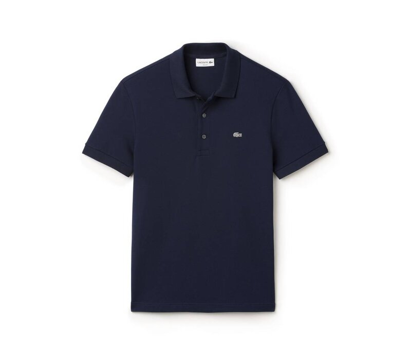 Polo Chemise Col Bord-Cotes Navy Blue