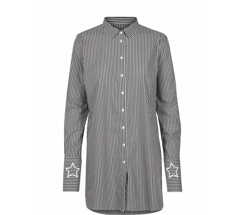 119201 Catrina Stripe Shirt Grey 863